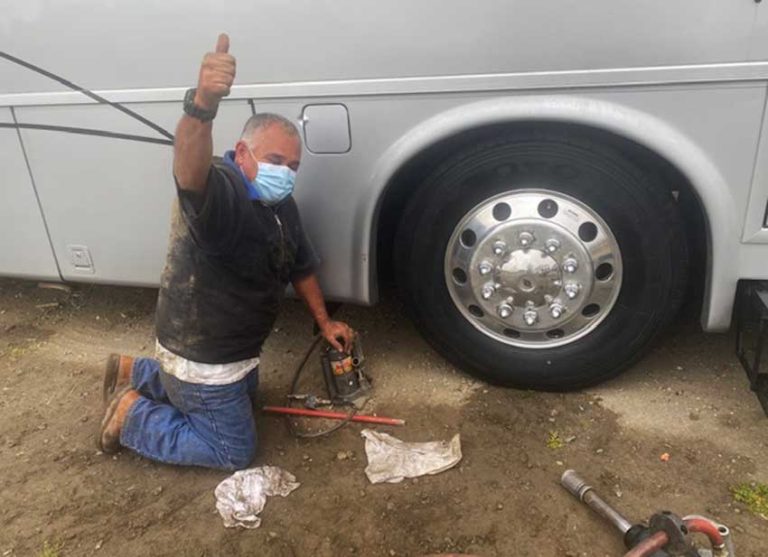 RV mobile tire repair